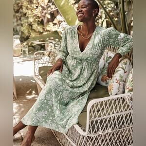 NWT Summersalt The Cinched Waist Caftan Dress vintage floral sz L